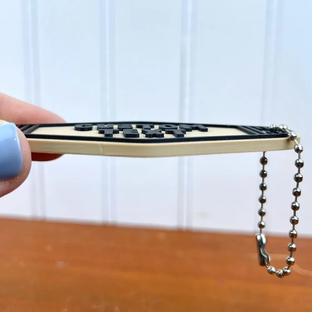 Retro Motel Keychain, Custom Keychain, Ballchain Keychain